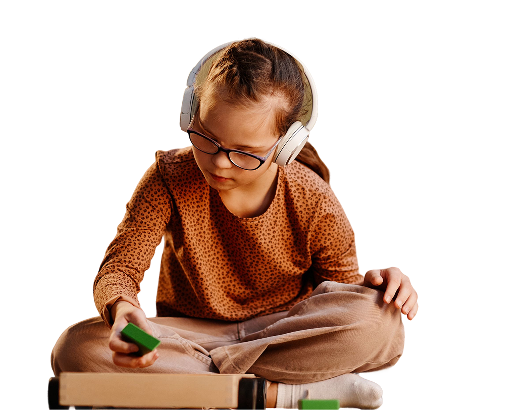A child happily engaged in play