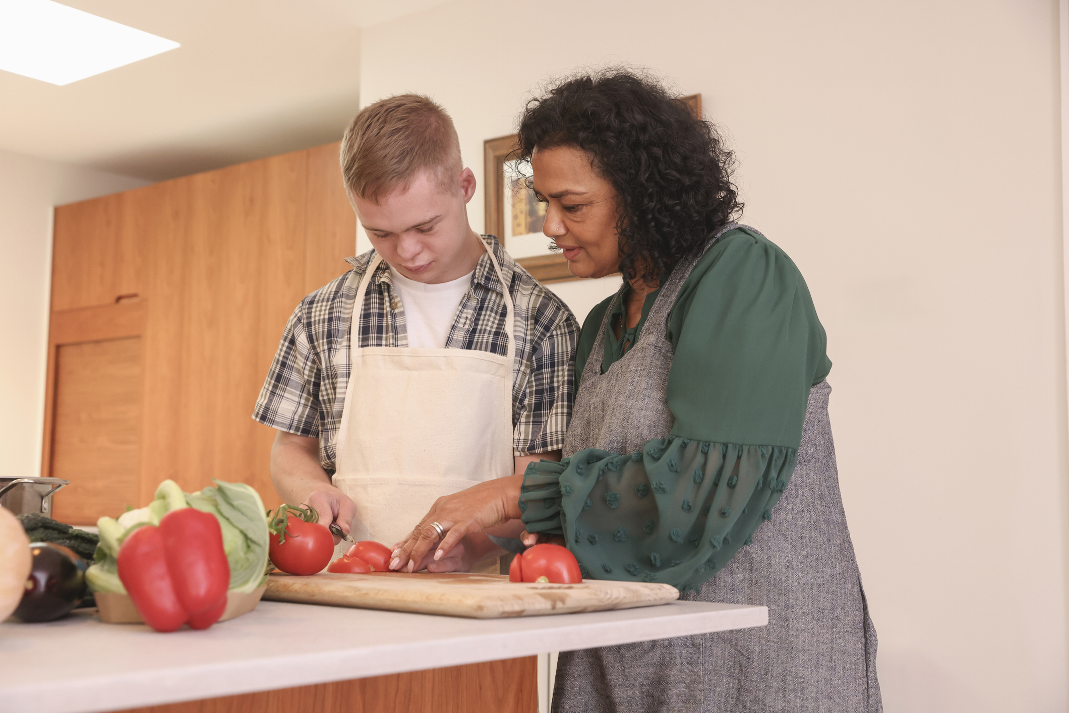 A resident confidently maintaining their own home