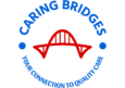 Caring bridges Logo in blue and red