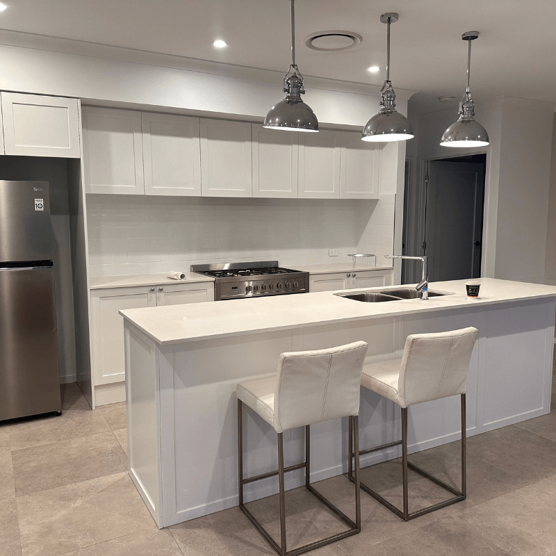 kitchen in white background